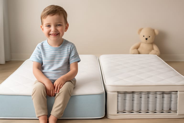 Kaltschaum oder Federkern: Welche Kindermatratze passt?