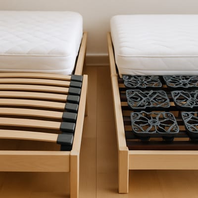 Leistenrost vs. Federholzrahmen und Tellerlattenrost: der Vergleich