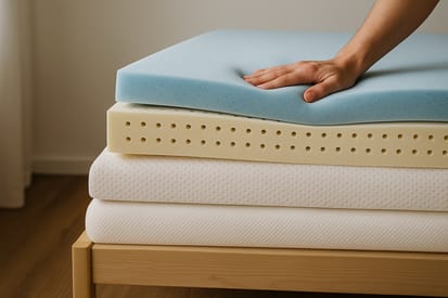 Topper-Materialien: Memory Foam vs Latex vs Gel – Ratgeber