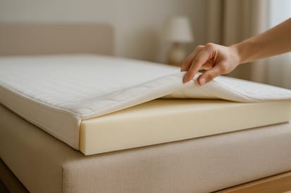 Was bedeutet Raumgewicht bei Schaumstoff-Toppern?